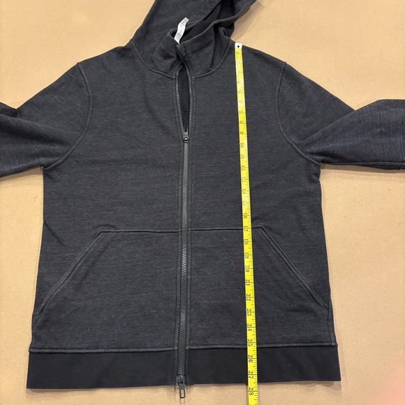 Lululemon Men’s Ritual Jacket Full Zip Hooded Heathered Black/Black Size Large - Picture 8 of 11